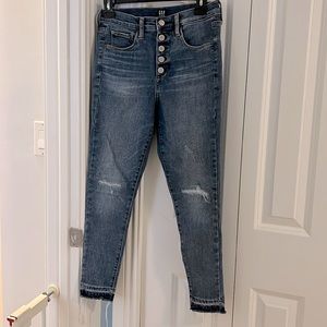 Gap button fly skinny jean
